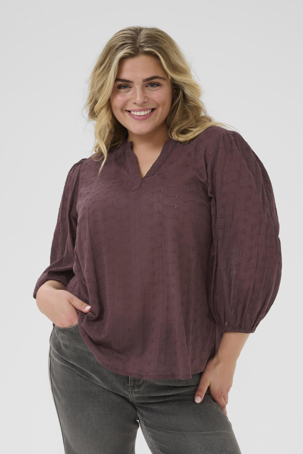 Kaffe Curve Maia bluse i bomull - Image 1