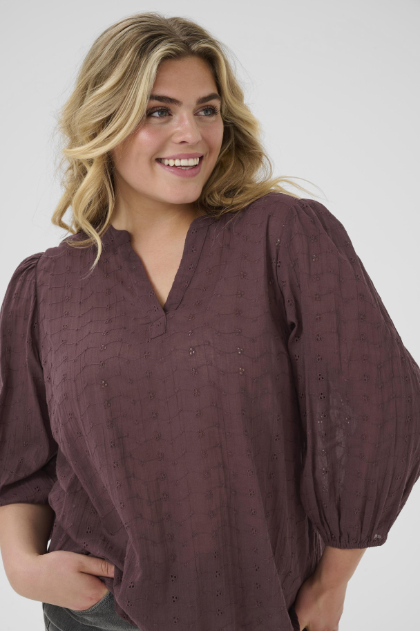 Kaffe Curve Maia bluse i bomull - Image 4