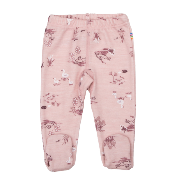 Leggings m/fot  Ull/Bambus - Rosa