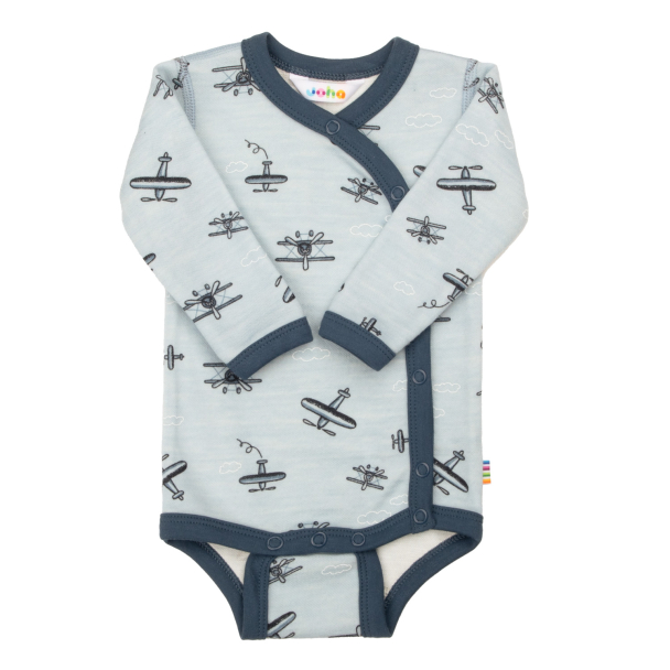 Omslagsbody Ull/Bambus - Lyseblå