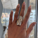 Sølvbestikk ring m. skjeblad
