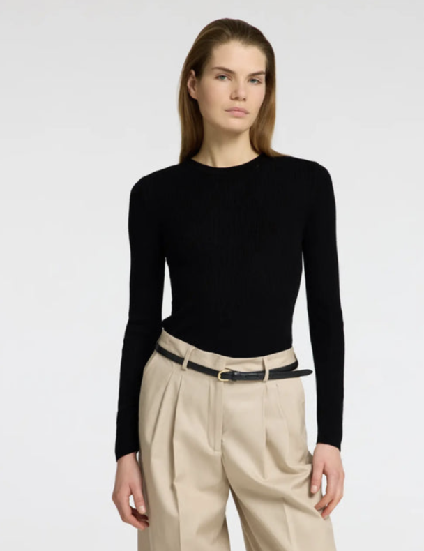 Ingrid Knit O-Neck - Black - Image 7
