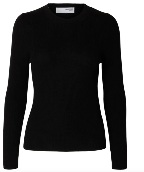 Ingrid Knit O-Neck - Black - Image 1