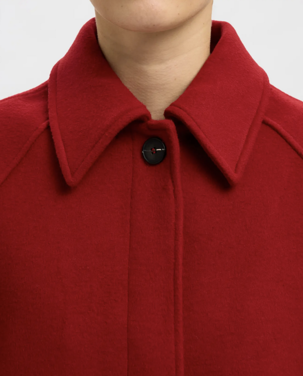 Liva Wool Blend Jacket - Equestrian Red - Image 3