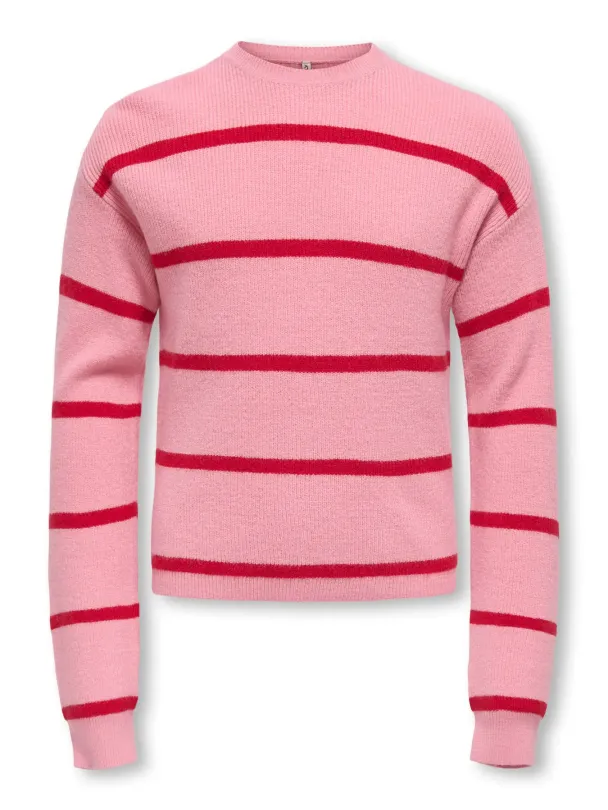 KOGfranca Short L/S Stripe Sea Pink - Image 1