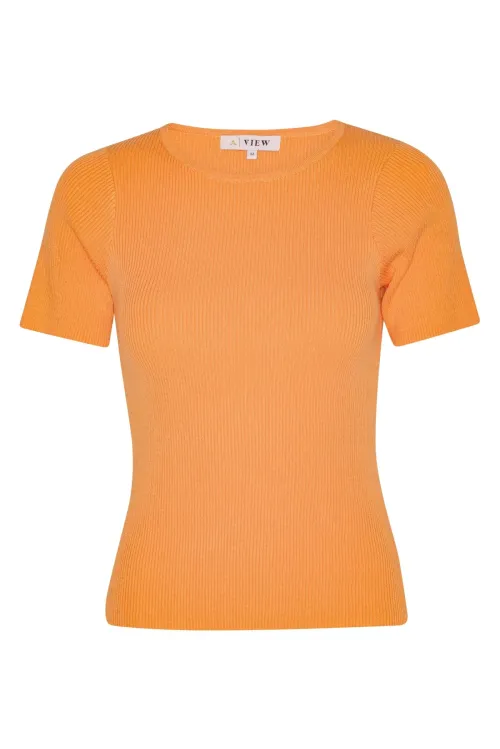 Ribbestrikk Oransje Topp               |                 Ribbestrikk Oransje Topp fra A-View