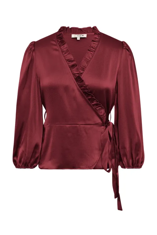 Peony Blouse Bordeaux               |          Peony Blouse Bordeaux  fra A-View