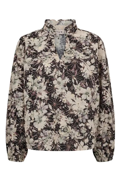 Grete Blouse Black/Off White           |              Grete Blouse Black/Off White  fra A-View