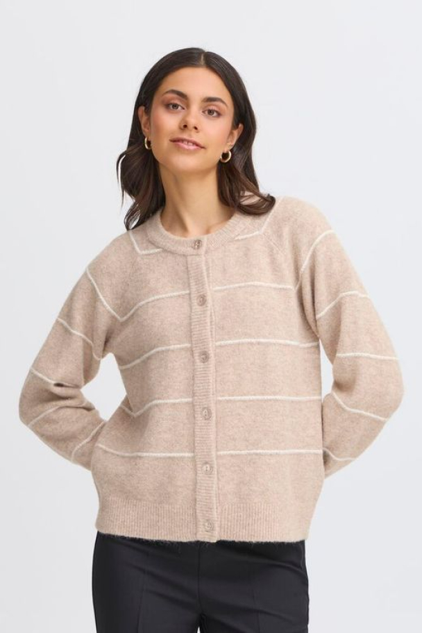 FRkendra Cardigan Beige - Image 1
