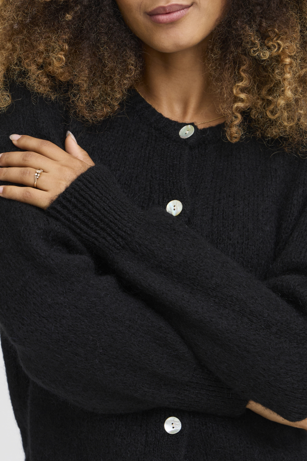 SBgulvig Strikket Cardigan Svart - Image 4