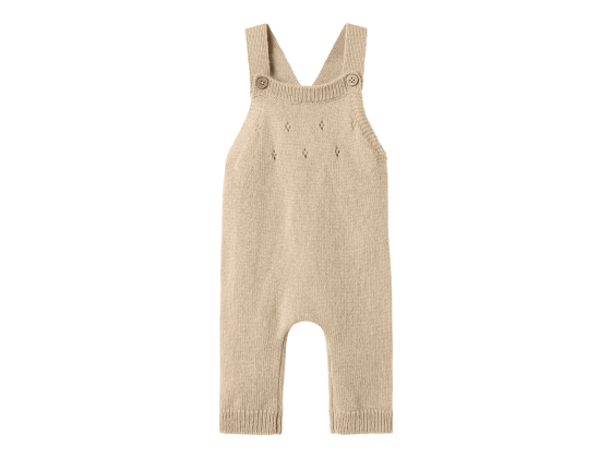 Nalio Wool Knit Overall, Safari MELANGE - Lil' Atelier