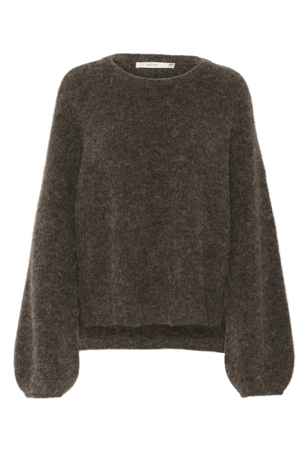 Alpha Slit Pullover - Chestnut Melange  - Image 2