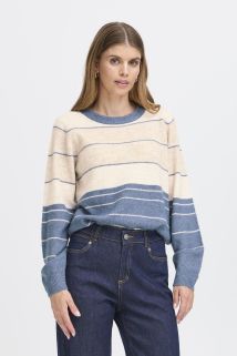 FRellis Genser m/striper Blå
