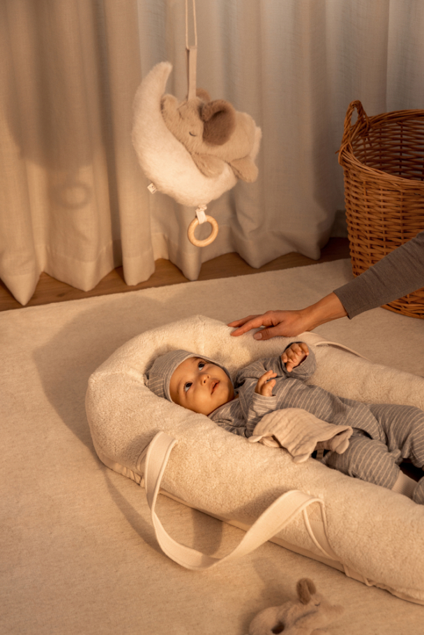 Mandy Baby Elephant Music Mobile - Mist/Sandy - Image 2