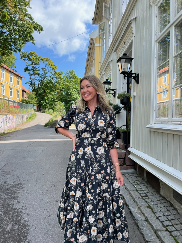Vicky Midi Dress - Antique Black Poplin - Image 4