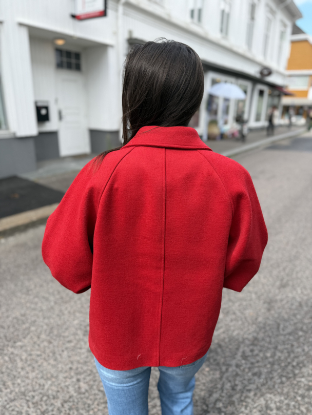 Liva Wool Blend Jacket - Equestrian Red - Image 6