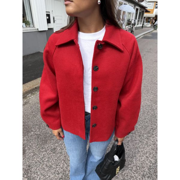 Liva Wool Blend Jacket - Equestrian Red