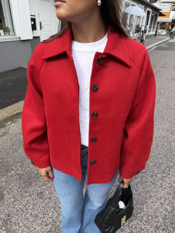 Liva Wool Blend Jacket - Equestrian Red - Image 1