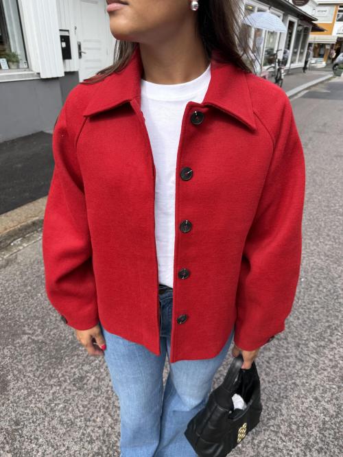 Liva Wool Blend Jacket - Equestrian Red
