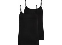 2-pk Singlet Bambus Svart