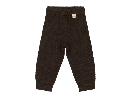 Daqo Knit Pants, Brown - Petit Piao