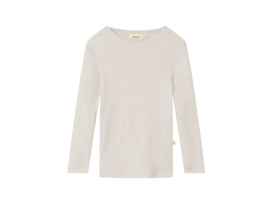 Nalu Rib Wool Slim Top, Turtledove - Lil' Atelier