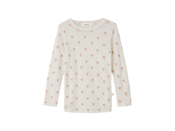 Nalu Wool Slim Top, Bow - Lil' Atelier