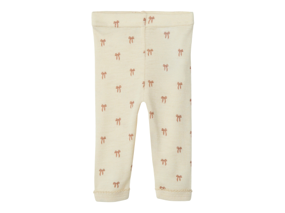 Nalu Wool Slim Legging, Bow - Lil' Atelier