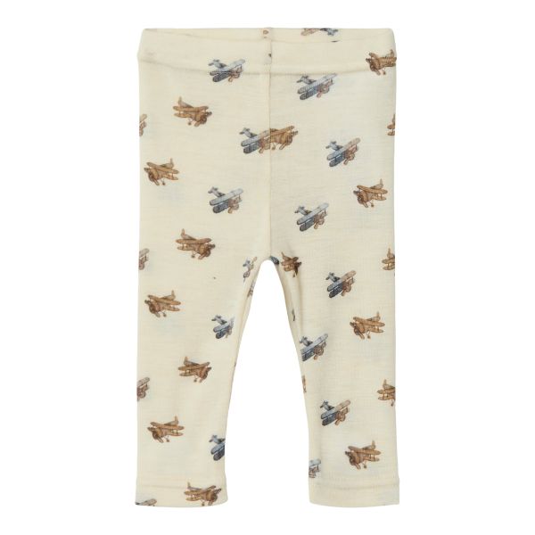 Nalu Wool Slim Legging, Airplanes - Lil' Atelier