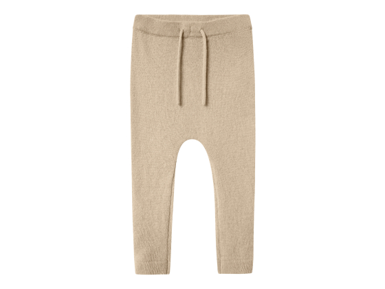 Nalio Wool Knit Pant, Safari Melange - Lil' Atelier