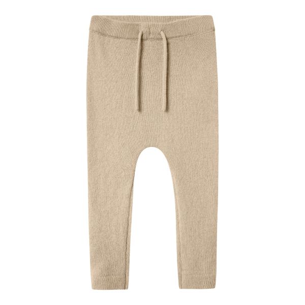 Nalio Wool Knit Pant, Safari Melange - Lil' Atelier
