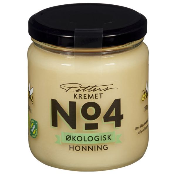 Honning No.4 Kremet Økol 350g Petters