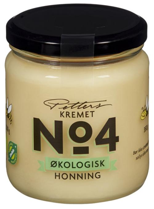 Honning No.4 Kremet Økol 350g Petters