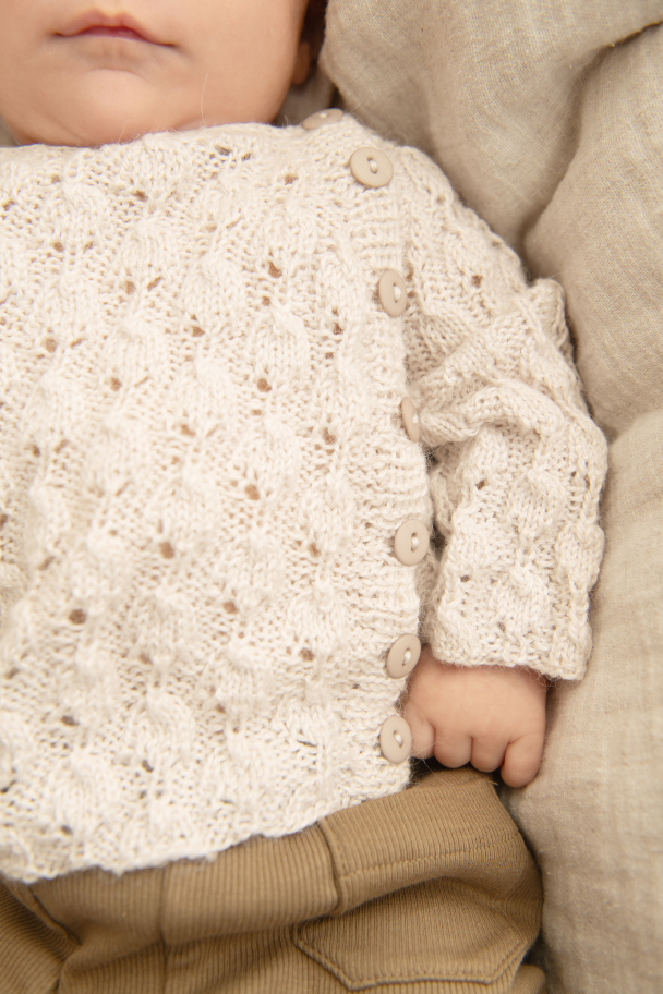 2413 - 2 - Lilja Cardigan, Diaper Pants, Tights & Bonnet Baby - Image 4