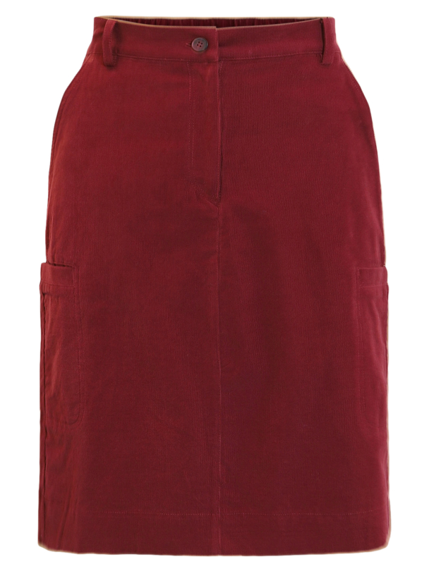 Skjørt Cordfløyel 219143 Burgunder  - Image 3