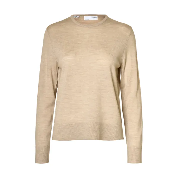 Thea Knit Wool O-Neck Oat