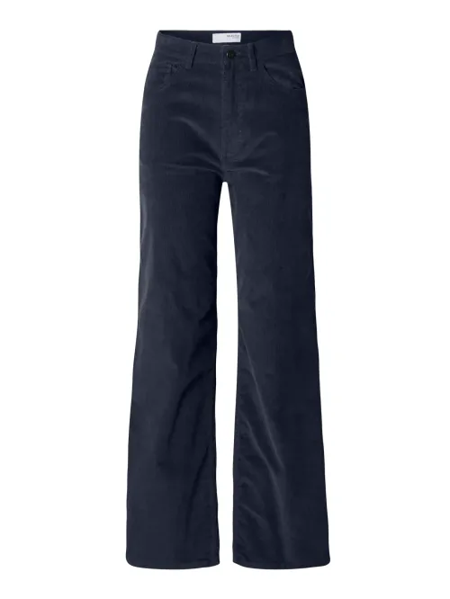 Wide Runa Blue Corduroy Pant