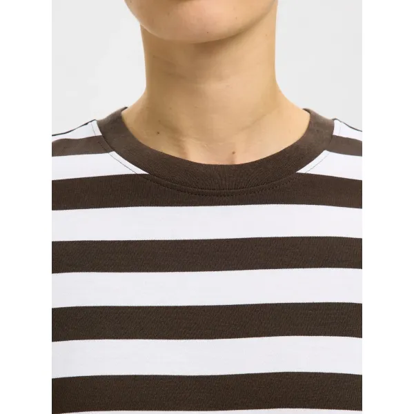 Essential Boxy LS Stripe Brown