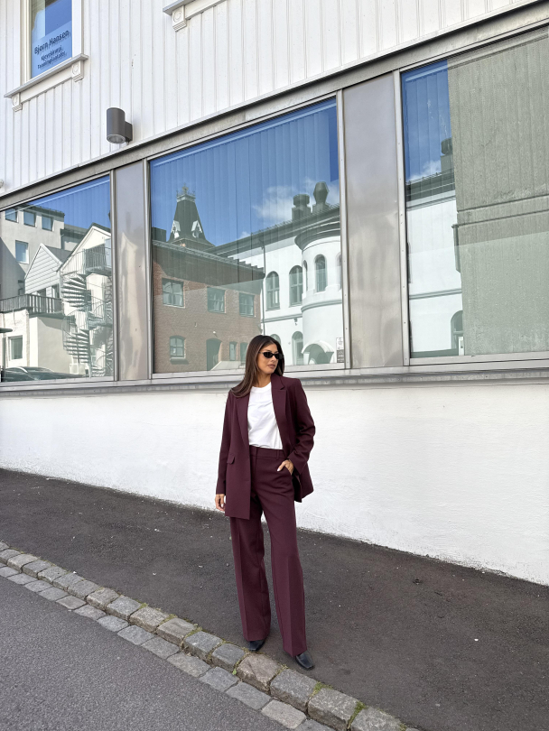 Rita Wide Pant - Figi Melange - Image 3