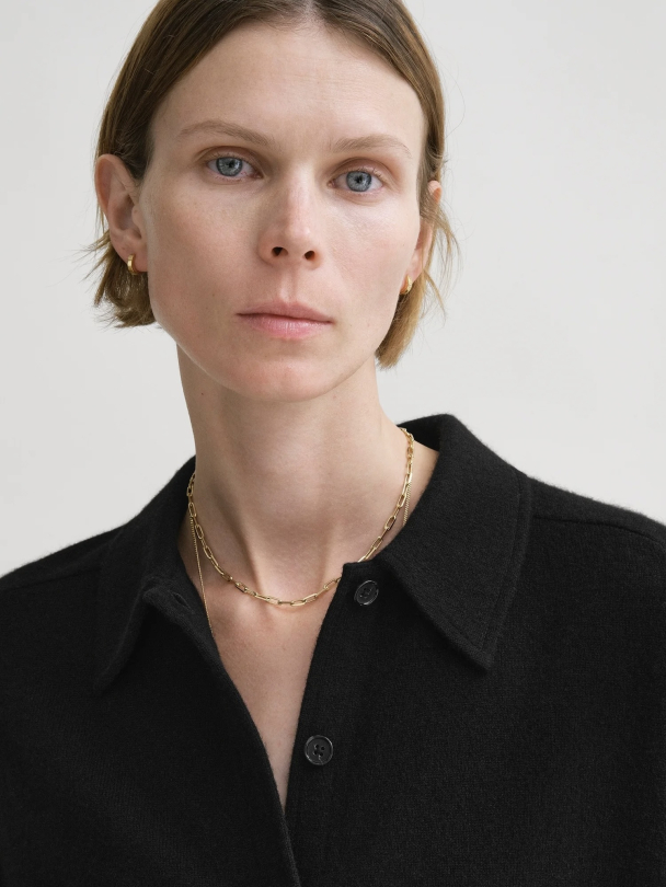 Raglan-Sleeve Cashmere Cardigan Black - Image 5