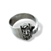 Sølvbestikk ring m. mønster