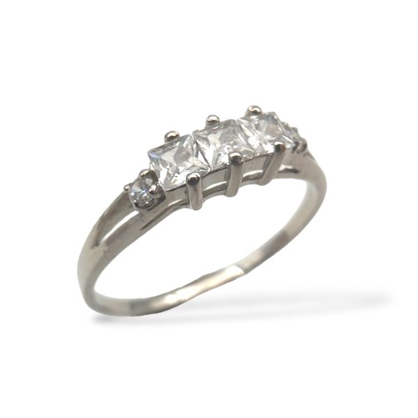 Ring - Kvadratisk cubic zirkoniaer 925