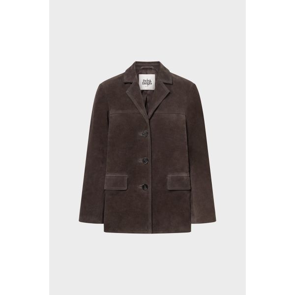 Vaiana Suede Blazer - Mocha Brown 