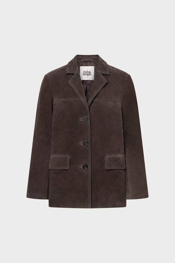 Vaiana Suede Blazer - Mocha Brown  - Image 2