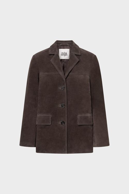 Vaiana Suede Blazer - Mocha Brown 