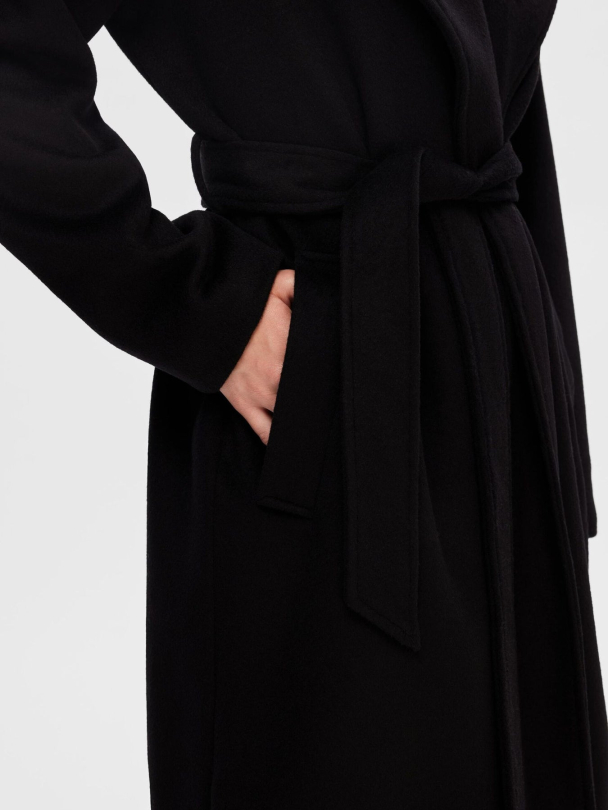Rosa Wool Blend Coat - Black  - Image 2