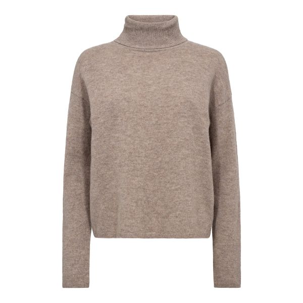 Merino Light Brown Knit Rollneck                    |                    Merino Light Brown Knit Rollneck fra A-View