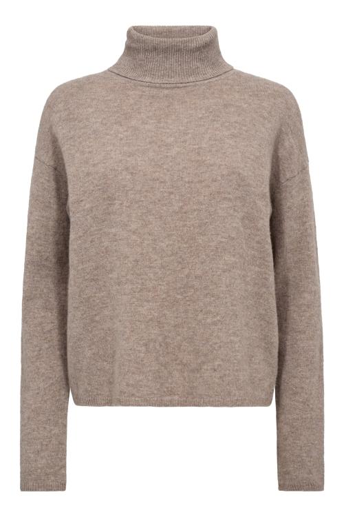 Merino Light Brown Knit Rollneck                    |                    Merino Light Brown Knit Rollneck fra A-View