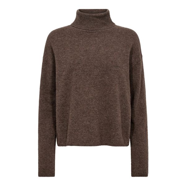 Merino Brown Knit Rollneck                    |                    Merino Brown Knit Rollneck fra A-View