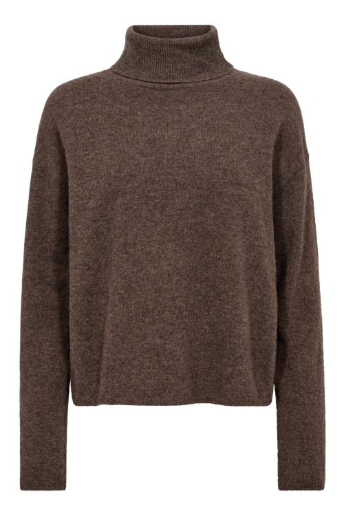 Merino Brown Knit Rollneck                    |                    Merino Brown Knit Rollneck fra A-View
